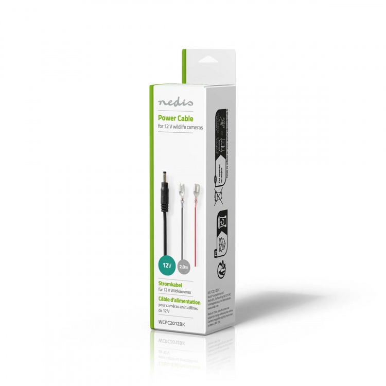 Nedis Stroomkabel | DC Female | F1 | Recht | Recht | Koper | 2.00 m | Rond | PVC | Zwart | Gift Box