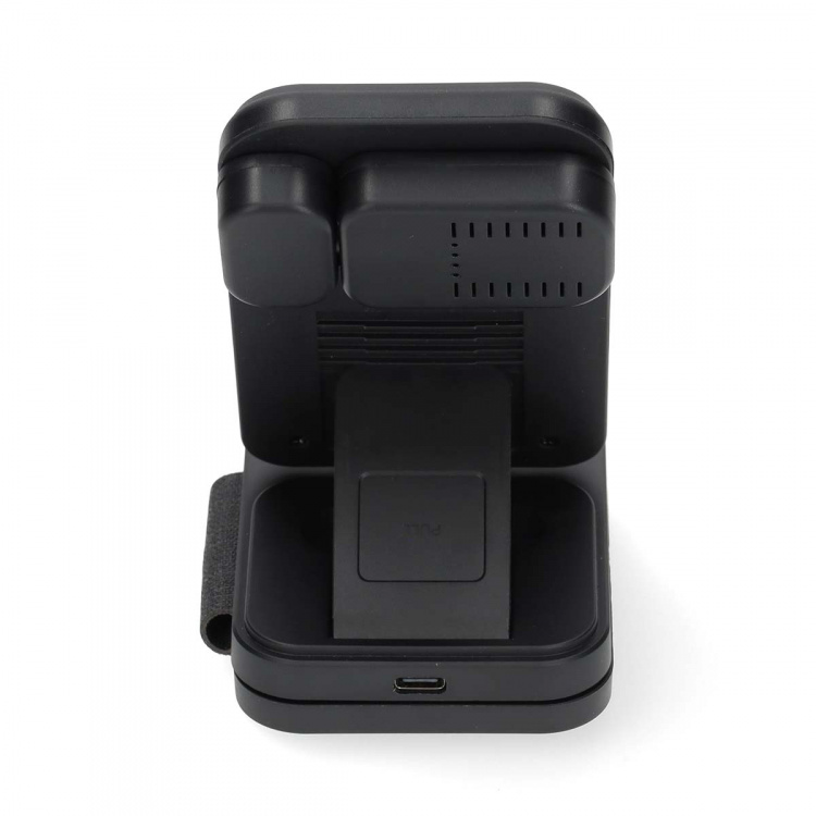 Nedis Draadloze Oplader | 3-in-1 | 15 W | LED-indicatie in gebruik | Inclusief kabel | USB-A / USB-C™ | 1.00 m