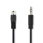 Nedis DIN-Audiokabel | DIN 5-Pins Male | 3,5 mm Male | Vernikkeld | 2.00 m | Rond | PVC | Zwart | Label Nedis DIN-Audiokabel | DIN 5-Pins Male | 3,5 mm Male | Vernikkeld | 2.00 m | Rond | PVC | Zwart | Label