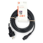 Nedis Stroomkabel | Type F (CEE 7/7) Male | IEC-320-C5 | Recht | Recht | Vernikkeld | 5.00 m | Rond | PVC | Zwart | Label Nedis Stroomkabel | Type F (CEE 7/7) Male | IEC-320-C5 | Recht | Recht | Vernikkeld | 5.00 m | Rond | PVC | Zwart | Label