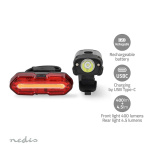 Nedis Fietslamp | Batterij Gevoed | 5 V DC | 3 W | Incl. batterij(en) | Oplaadbaar | 400 lm | 4.5 lm | 100 m | 110 ° Nedis Fietslamp | Batterij Gevoed | 5 V DC | 3 W | Incl. batterij(en) | Oplaadbaar | 400 lm | 4.5 lm | 100 m | 110 °