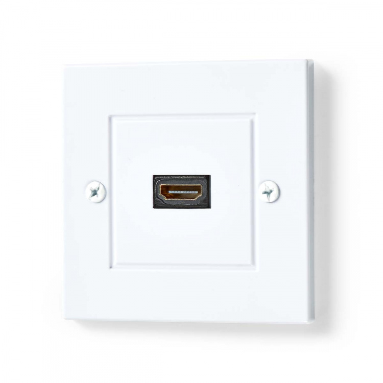 Nedis HDMI™ Wandcontactdoos | 1x HDMI™ Female | 4K@60Hz | HDMI™ Output | Zwart | 18 Gbps | Verguld | Doos Nedis HDMI™ Wandcontactdoos | 1x HDMI™ Female | 4K@60Hz | HDMI™ Output | Zwart | 18 Gbps | Verguld | Doos