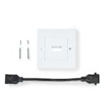 Nedis HDMI™ Wandcontactdoos | 1x HDMI™ Female | 4K@60Hz | HDMI™ Output | Zwart | 18 Gbps | Verguld | Doos Nedis HDMI™ Wandcontactdoos | 1x HDMI™ Female | 4K@60Hz | HDMI™ Output | Zwart | 18 Gbps | Verguld | Doos