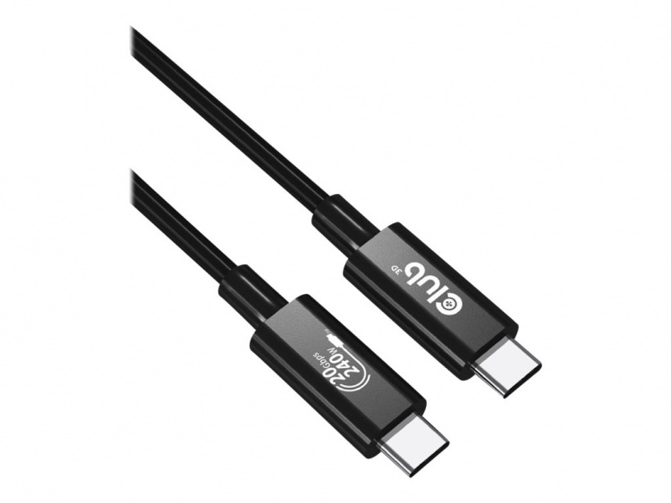Club 3D USB4 Gen2x2 USB Type-C-kabel 2m Svart Club 3D USB4 Gen2x2 USB Type-C-kabel 2m Svart