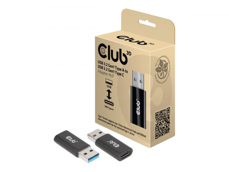 Club 3D USB 3.2 Gen 1 USB-C-adapter Svart