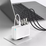 Baseus GaN2 Pro- Fast Charger 2xUSB + 2xUSB-C 100W (White)