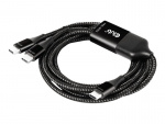 Club 3D USB typ C-kabel 1,83 m svart vit