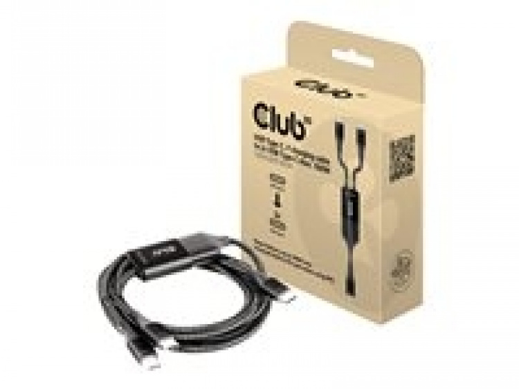 Club 3D USB typ C-kabel 1,83 m svart vit