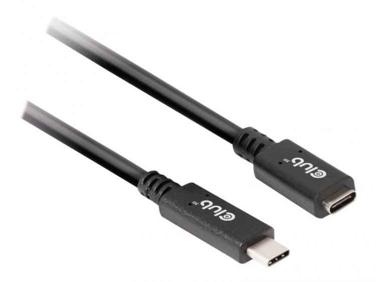 Club 3D USB Type-C förlängningskabel 2m Svart