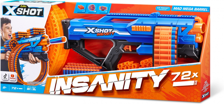 X-Shot Insanity-Mad Mega Barrel - schuimpistool