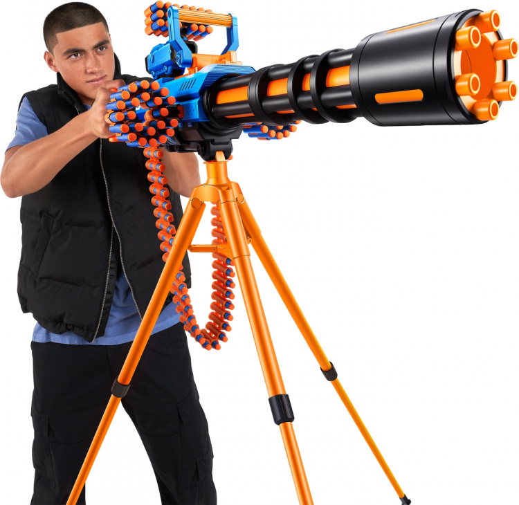 X-Shot Insanity Gemotoriseerd Rage Fire Gatlin Pistool met statief - schuimpistool