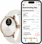 Withings Scanwatch Light smartwatch, 37 mm, wit / roségoud