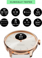 Withings Scanwatch Light smartwatch, 37 mm, wit / roségoud