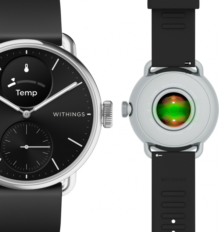 Withings Scanwatch 2 smartwatch, 38 mm, zwart