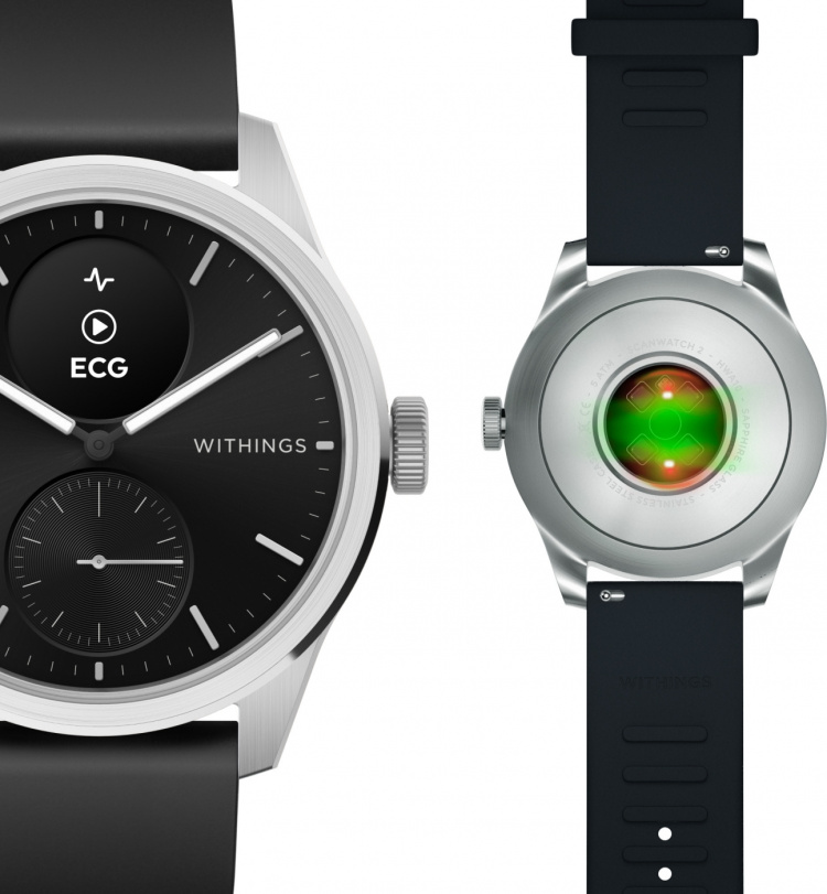 Withings Scanwatch 2 smartwatch, 42 mm, zwart Withings Scanwatch 2 smartwatch, 42 mm, zwart