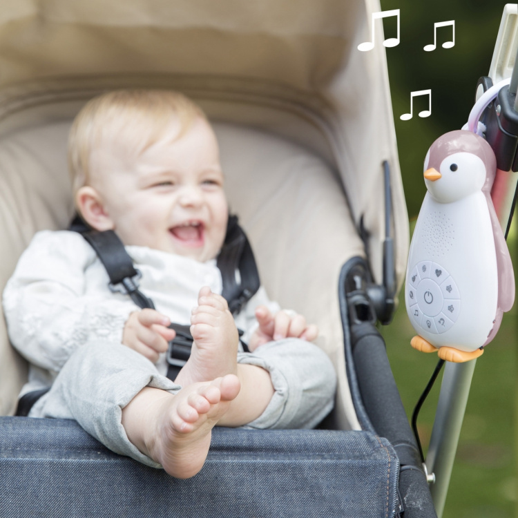 Zazu Zoe luidspreker nachtlampje, pinguïn, grijs Zazu Zoe luidspreker nachtlampje, pinguïn, grijs