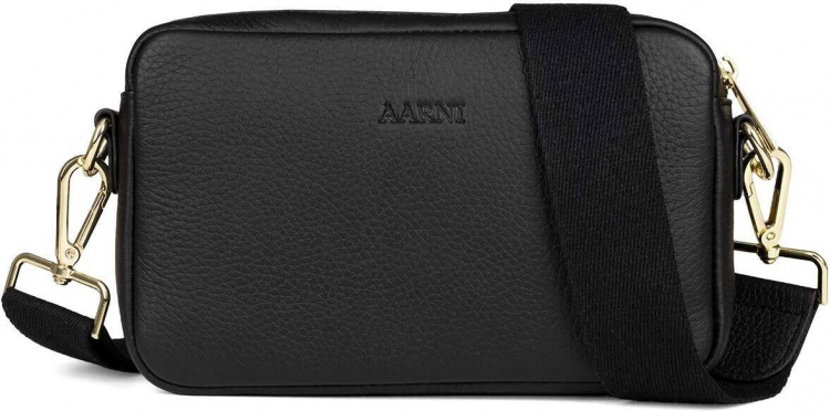 Aarni Crossbody Tas, zwart, zilveren rits