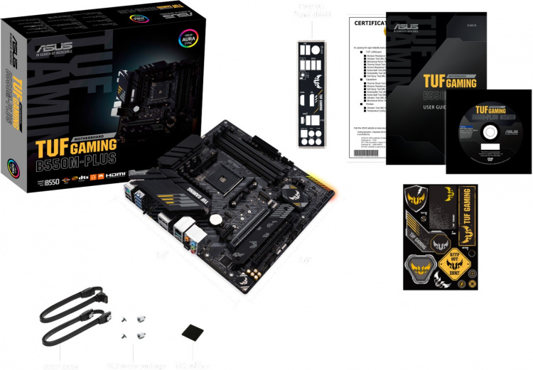 ASUS TUF GAMING B550M-PLUS AM4 microATX moederbord ASUS TUF GAMING B550M-PLUS AM4 microATX moederbord