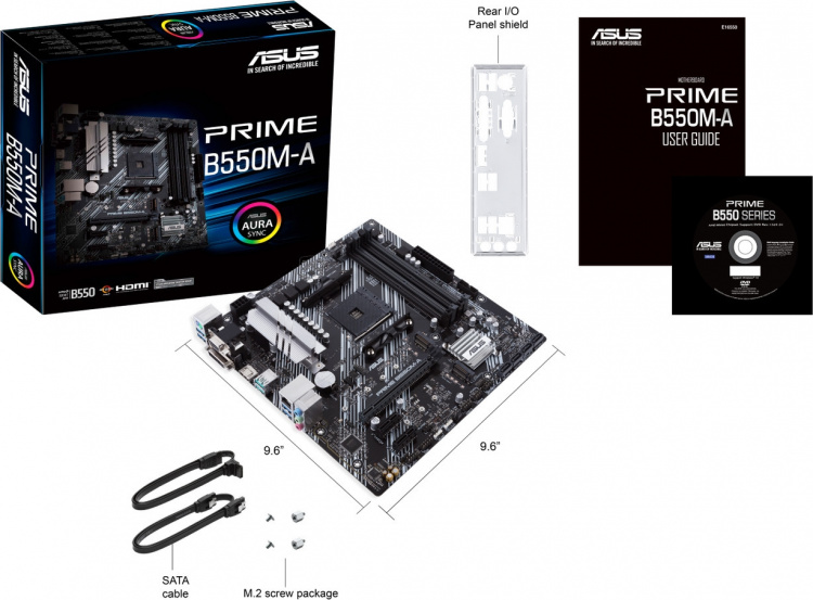 ASUS Prime B550M-A AM4 microATX moederbord ASUS Prime B550M-A AM4 microATX moederbord