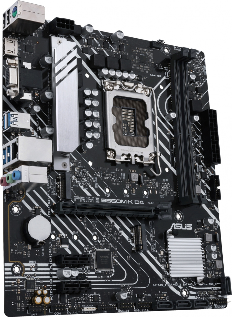 ASUS PRIME B660M-K D4 LGA 1700 mATX moederbord ASUS PRIME B660M-K D4 LGA 1700 mATX moederbord