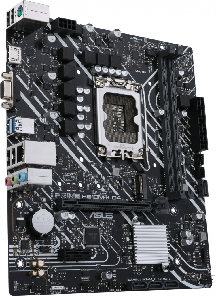 ASUS PRIME H610M-K D4 LGA 1700 mATX moederbord ASUS PRIME H610M-K D4 LGA 1700 mATX moederbord