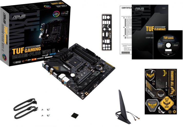 ASUS TUF GAMING B550M-PLUS WIFI II AM4 micro-ATX moederbord ASUS TUF GAMING B550M-PLUS WIFI II AM4 micro-ATX moederbord