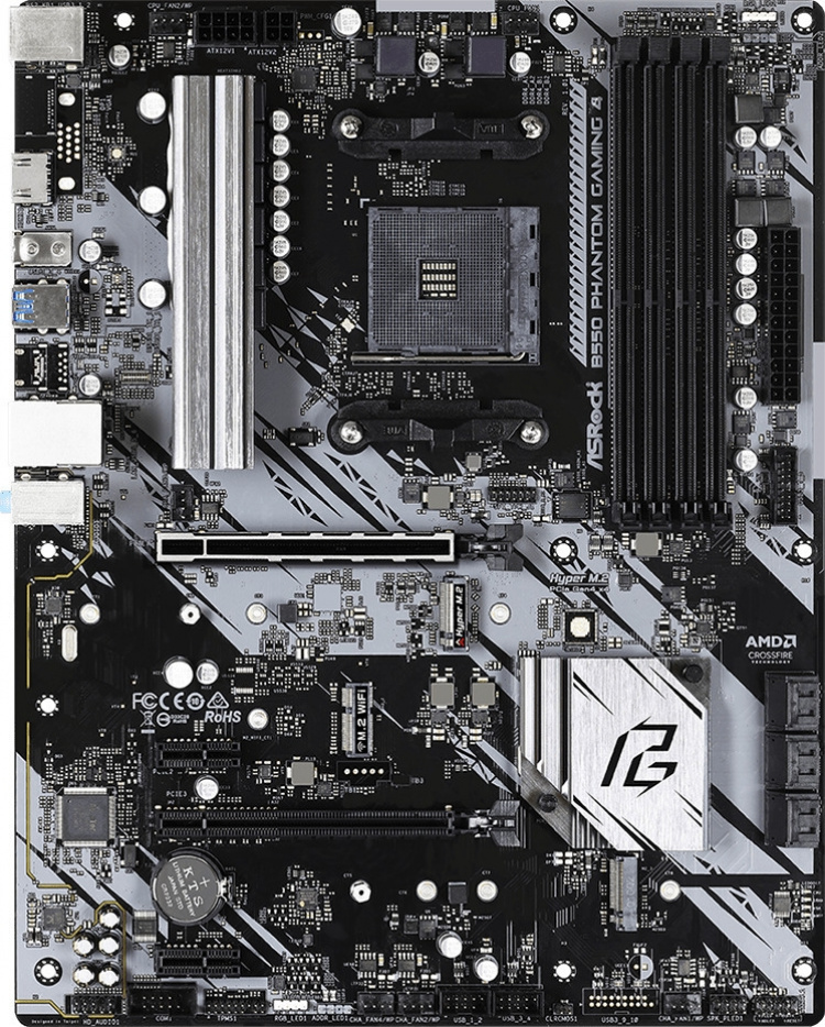 ASRock B550M PHANTOM GAMING 4 AM4 mATX moederbord ASRock B550M PHANTOM GAMING 4 AM4 mATX moederbord