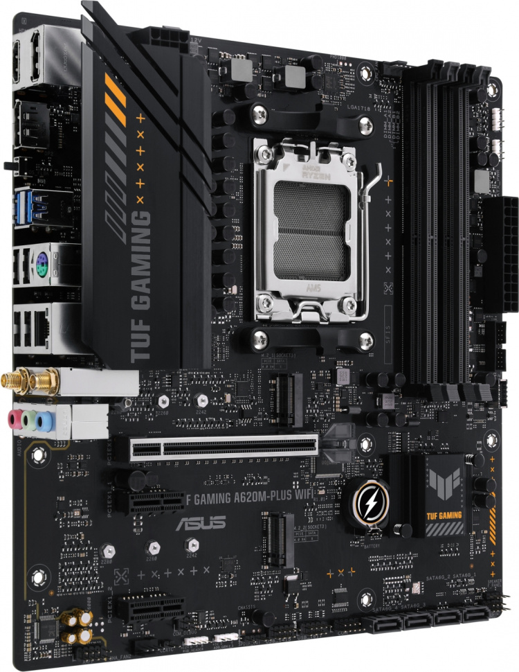 ASUS TUF GAMING A620M-PLUS WIFI mATX moederbord ASUS TUF GAMING A620M-PLUS WIFI mATX moederbord