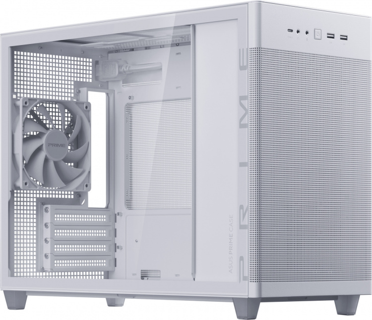 ASUS Prime AP201 TG Micro-ATX-kast met venster, wit ASUS Prime AP201 TG Micro-ATX-kast met venster, wit