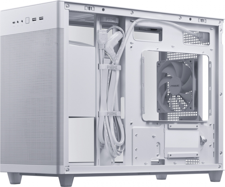 ASUS Prime AP201 TG Micro-ATX-kast met venster, wit ASUS Prime AP201 TG Micro-ATX-kast met venster, wit
