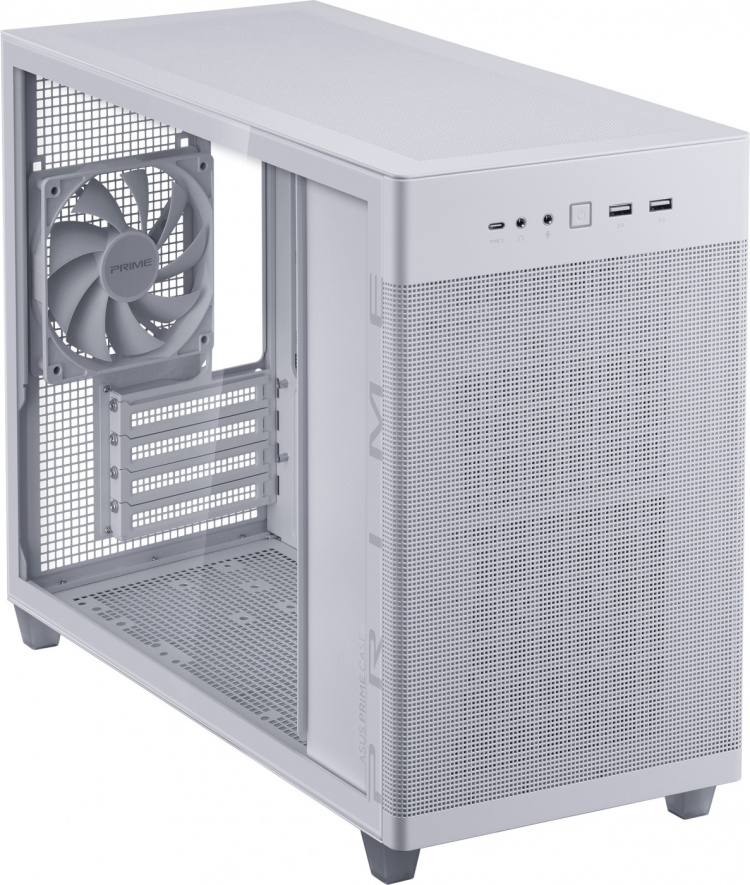 ASUS Prime AP201 TG Micro-ATX-kast met venster, wit ASUS Prime AP201 TG Micro-ATX-kast met venster, wit