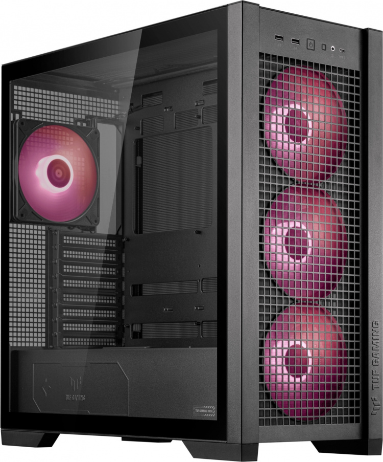 ASUS TUF Gaming GT302 TG ARGB ATX-kast met venster, zwart ASUS TUF Gaming GT302 TG ARGB ATX-kast met venster, zwart