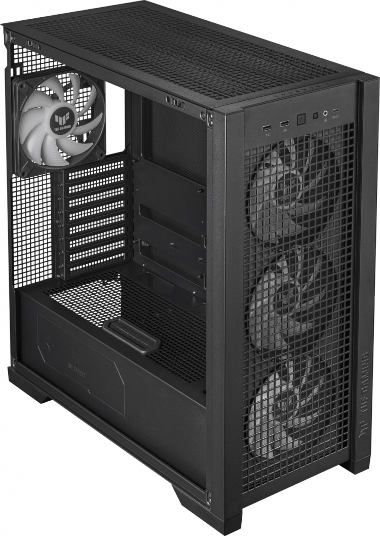 ASUS TUF Gaming GT302 TG ARGB ATX-kast met venster, zwart ASUS TUF Gaming GT302 TG ARGB ATX-kast met venster, zwart