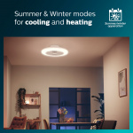 Philips Amigo Takfläkt med LED-belysning Varm-/kallvitt 4000 lm