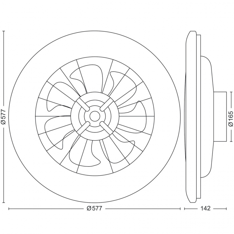 Philips Amigo Takfläkt med LED-belysning Varm-/kallvitt 6000 lm