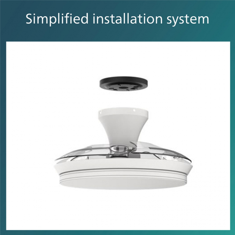 Philips Bliss Takfläkt med LED-belysning Varm-/kallvitt 4500 lm