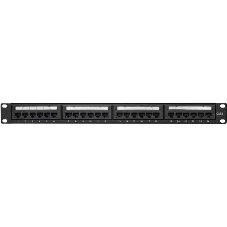 LogiLink Patchpanel 24-portar Cat6 för 19