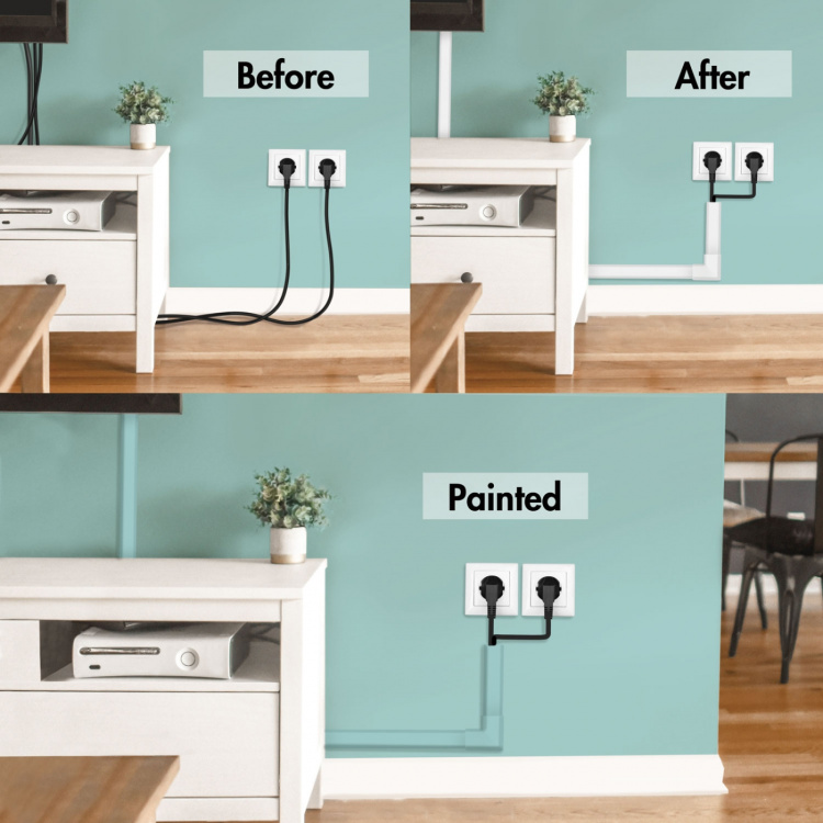 LogiLink Kabelkanal-kit 67 delar Vit LogiLink Kabelkanal-kit 67 delar Vit