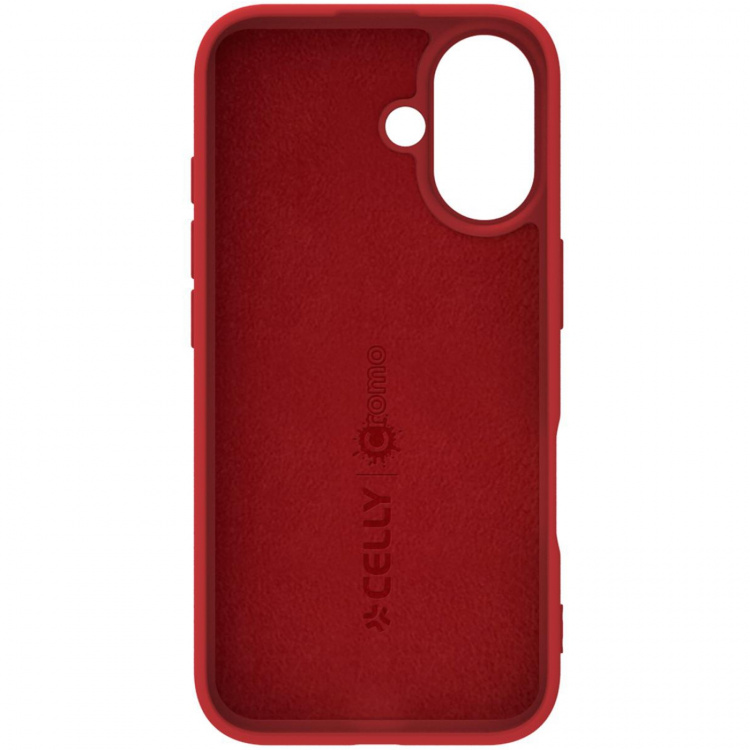 Celly Cromo Soft rubber case iPhone 16 Röd Celly Cromo Soft rubber case iPhone 16 Röd