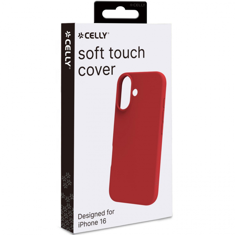 Celly Cromo Soft rubber case iPhone 16 Röd Celly Cromo Soft rubber case iPhone 16 Röd