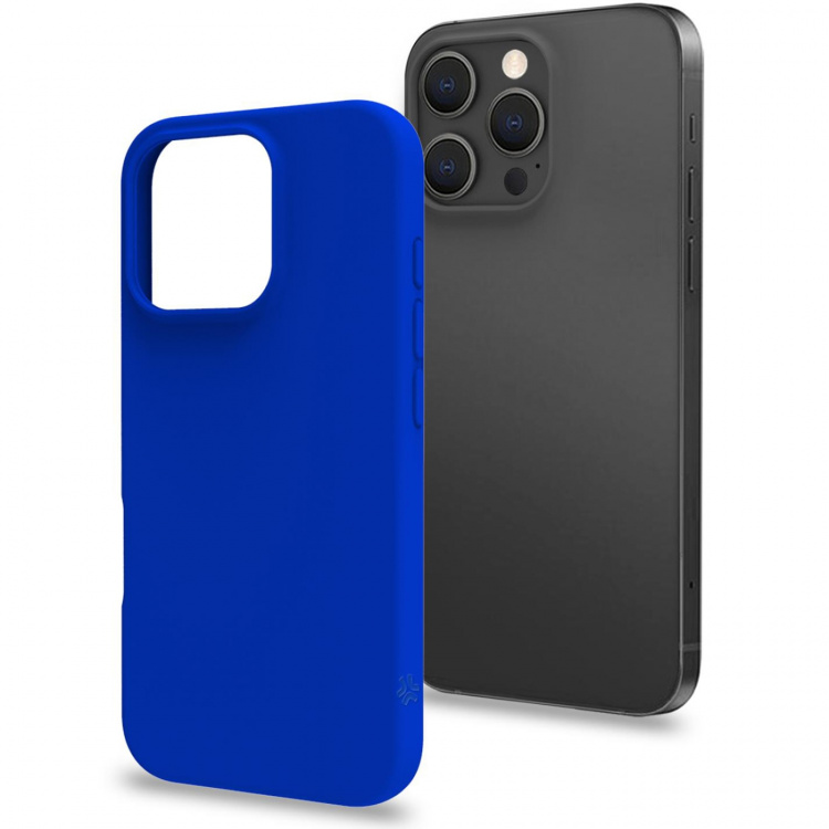 Celly Cromo Soft rubber case iPhone 16 Pro Blå Celly Cromo Soft rubber case iPhone 16 Pro Blå
