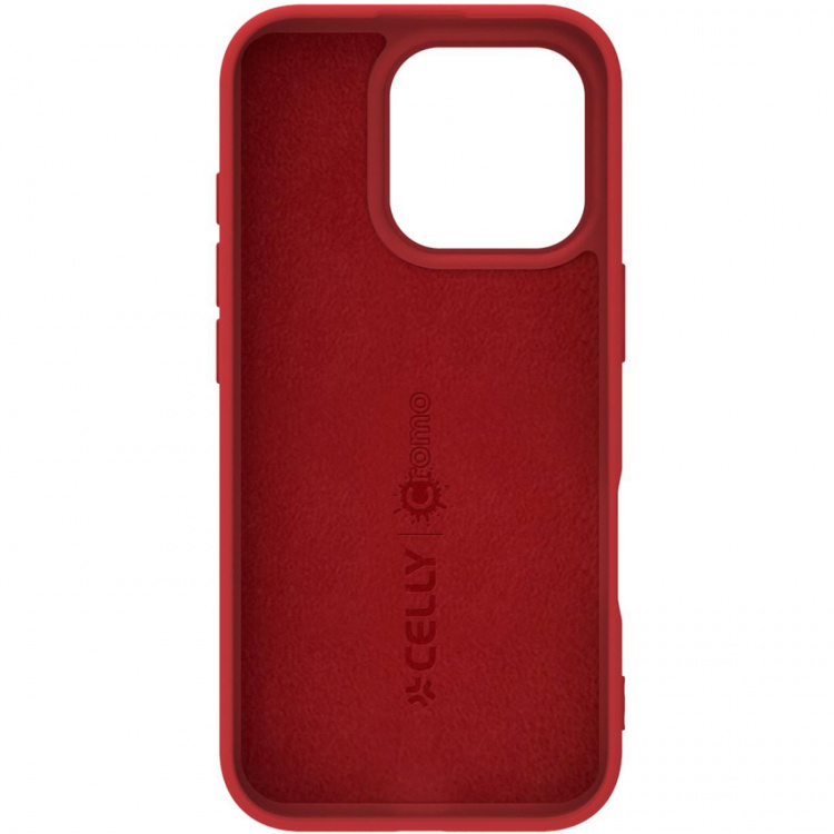 Celly Cromo Soft rubber case iPhone 16 Pro Röd