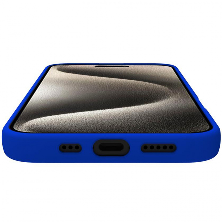 Celly Cromomag Magnetic Soft rubber case MagSafe iPhone 16 Blå