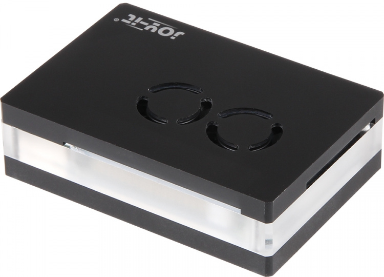 Raspberry Pi kunststof behuizing met ventilatoren voor Raspberry Pi 4 B, zwart