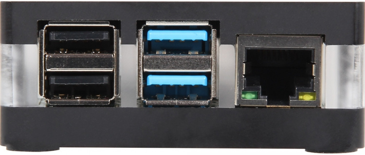 Raspberry Pi kunststof behuizing met ventilatoren voor Raspberry Pi 4 B, zwart