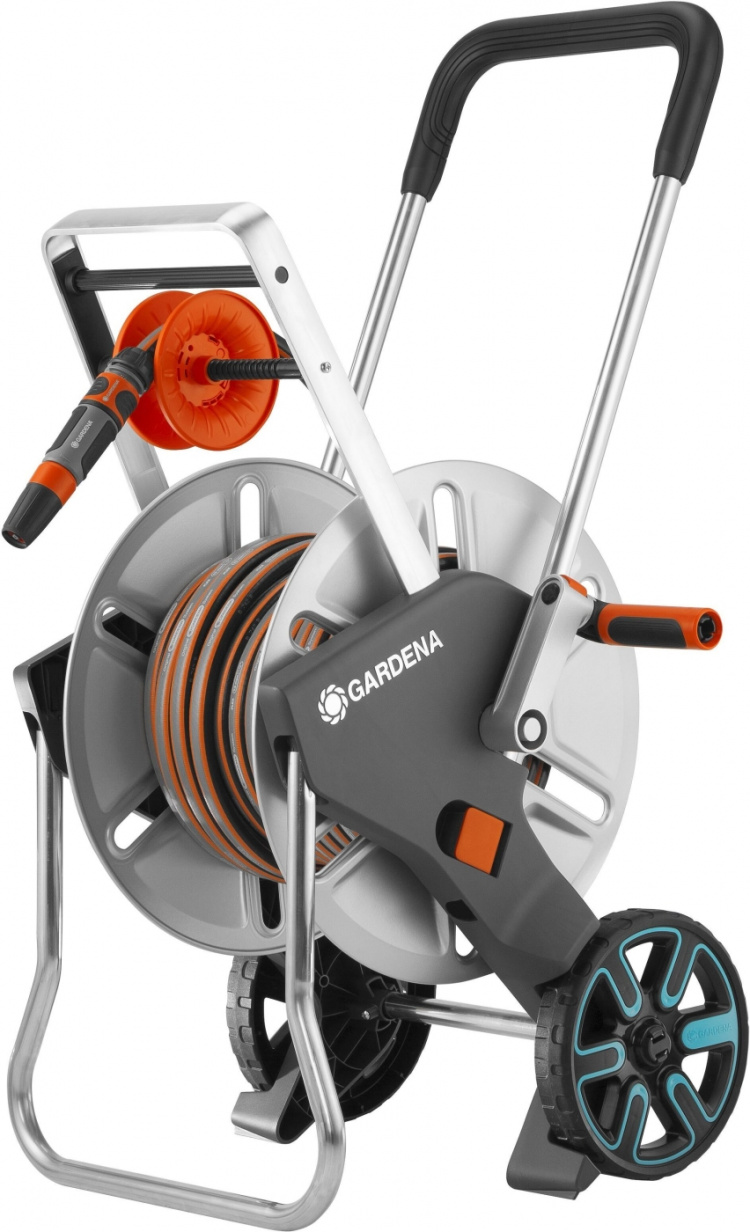 GARDENA CleverRoll M Easy metalen slanghaspel, 25 m flexibele slang