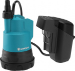 GARDENA Dompelpomp 2000/2 18V P4A voor schoon water, accu en oplader GARDENA Dompelpomp 2000/2 18V P4A voor schoon water, accu en oplader