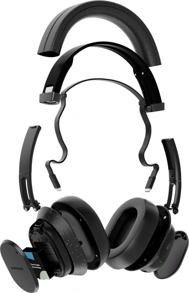 Fairphone Fairbuds XL draadloze hoofdtelefoon, zwart