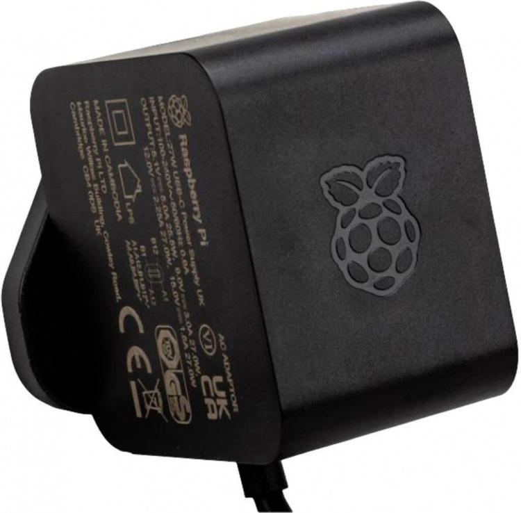 Raspberry Pi 5 B officiële netadapter, 27 W