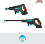GARDENA AquaClean 24/18V P4A Premium Middelgrote Drukreiniger met Watertank, Accu en Lader